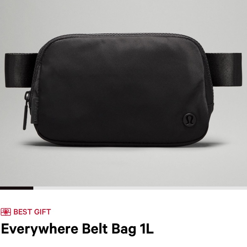 lululemon athletica Classic Black Belt Bag